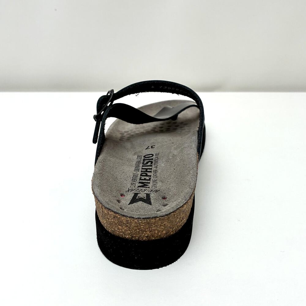 NIB Mephisto Women's Helen Black Patent Leather Slip On Sandal - EU37; US 7M - Picture 5 of 15